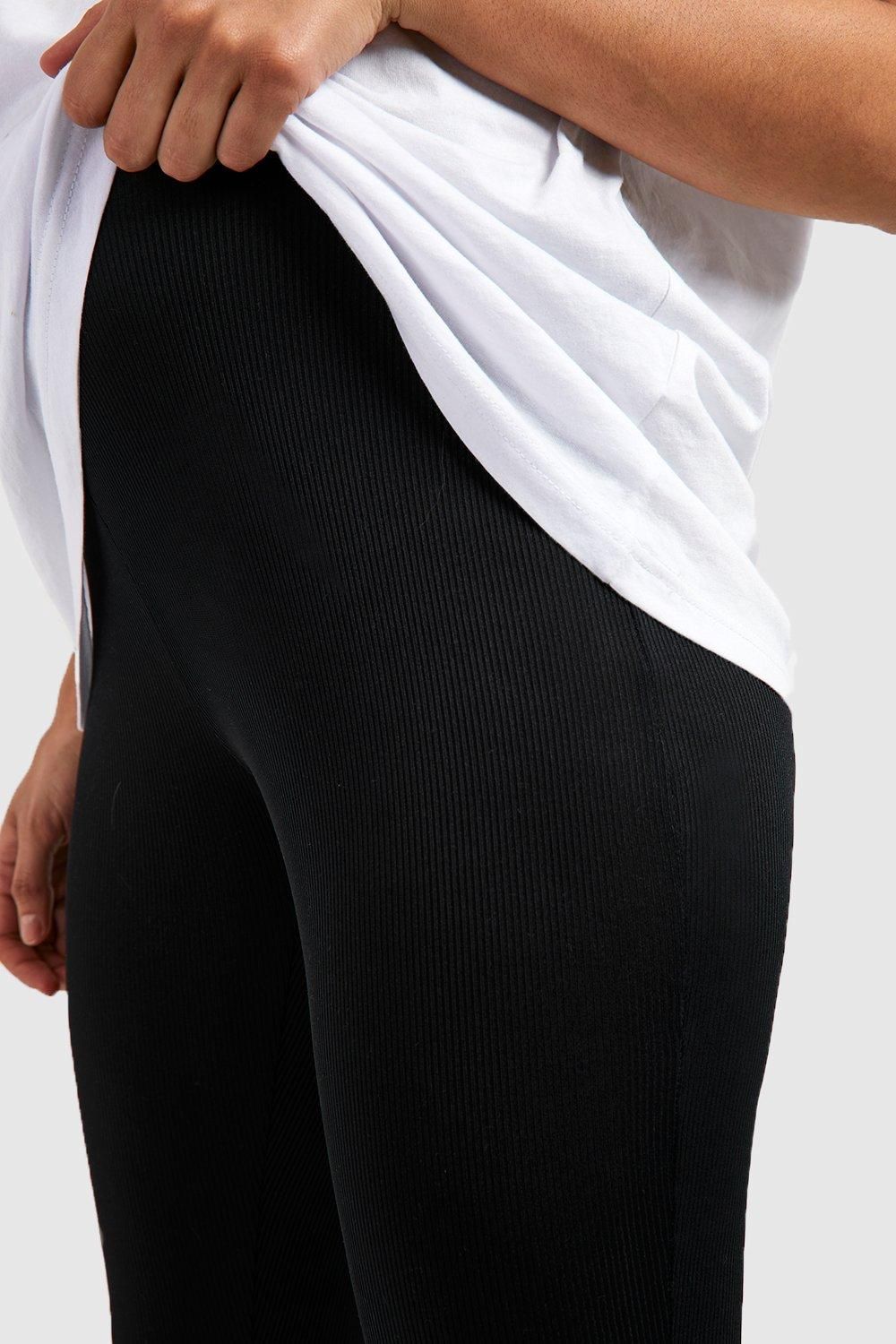 Maternity Ribbed Over Bump Leggings - Image 4