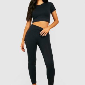 Petite Seamless Rib Leggings
