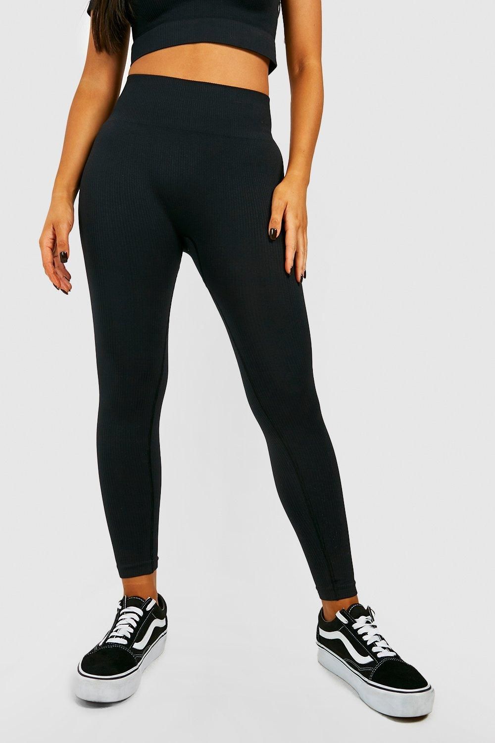 Petite Seamless Rib Leggings - Image 3