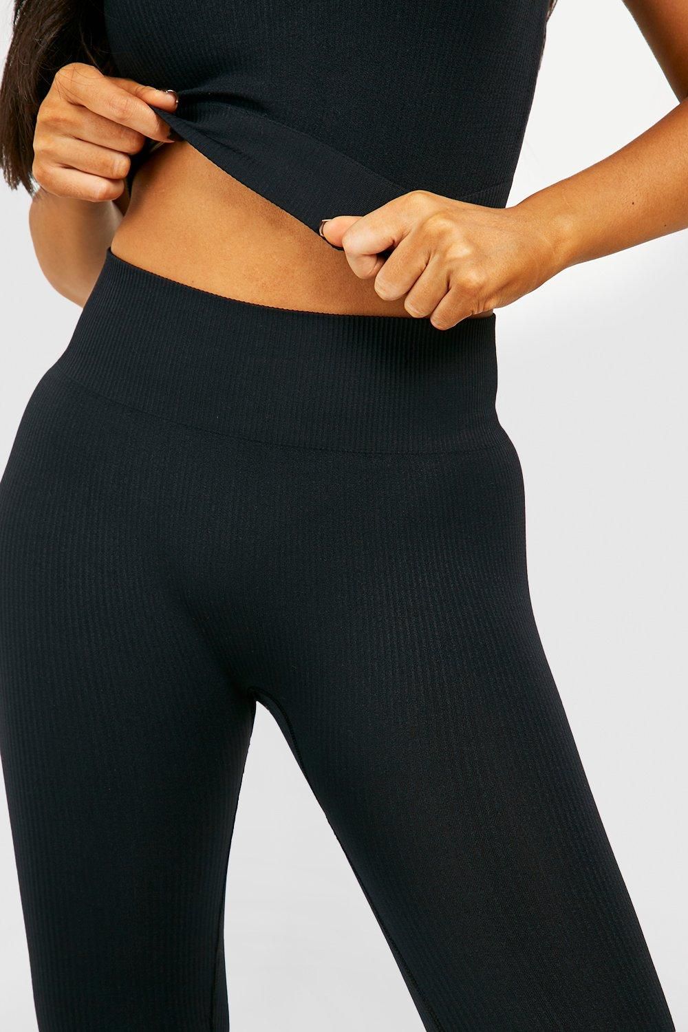 Petite Seamless Rib Leggings - Image 4
