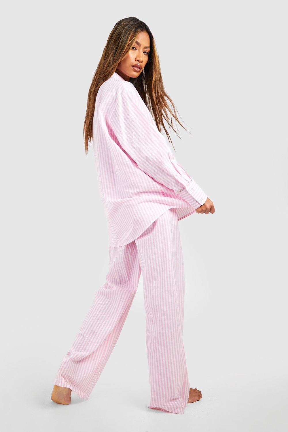 Cotton Pinstripe Pyjama Trouser - Image 2