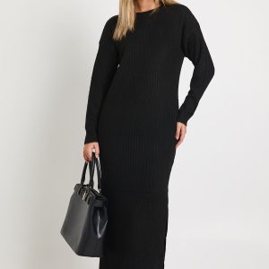 Soft Rib Maxi Knitted Dress