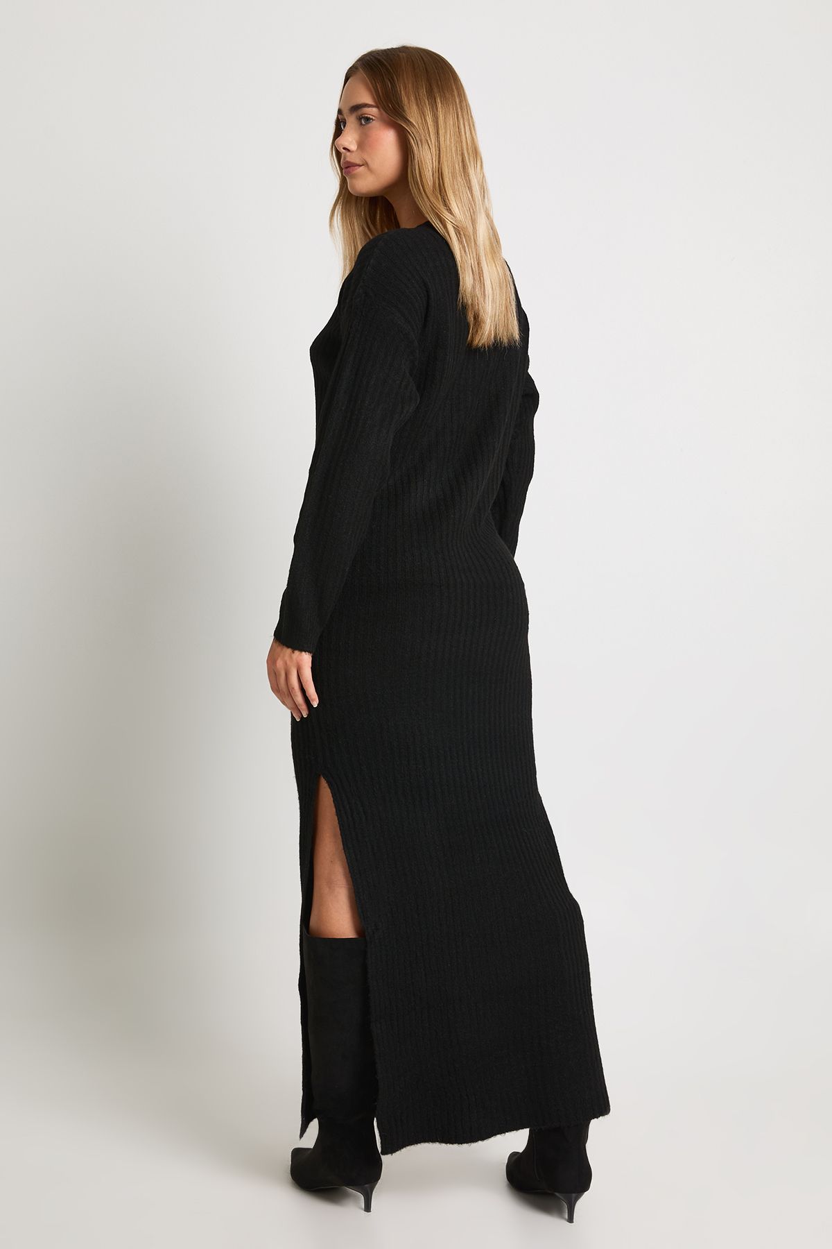 Soft Rib Maxi Knitted Dress - Image 2