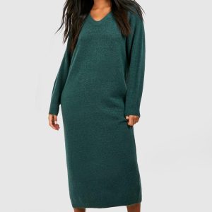 Slouchy Soft Knit Maxi Knitted Dress