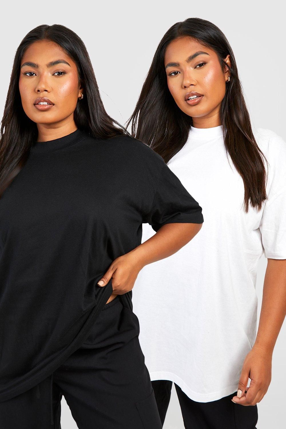 Boohoo Basics Plus 2 Pack Oversized T-shirt