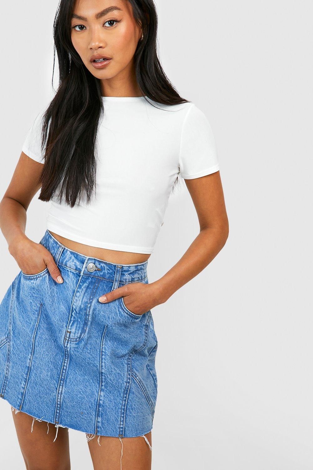 Basic Denim Mini Skirt