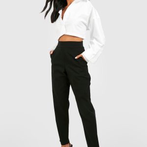 Petite Super Stretch Tapered Tailored Trouser