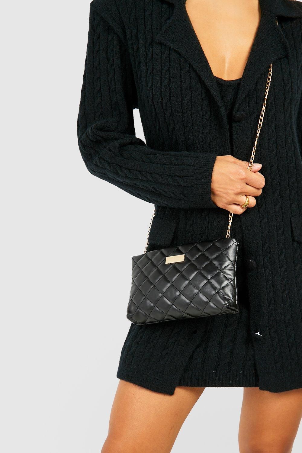 Quilted Oversized Basic Cross Body Bag - Image 2