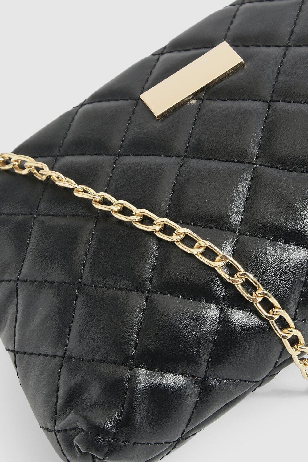 Quilted Oversized Basic Cross Body Bag - Image 4