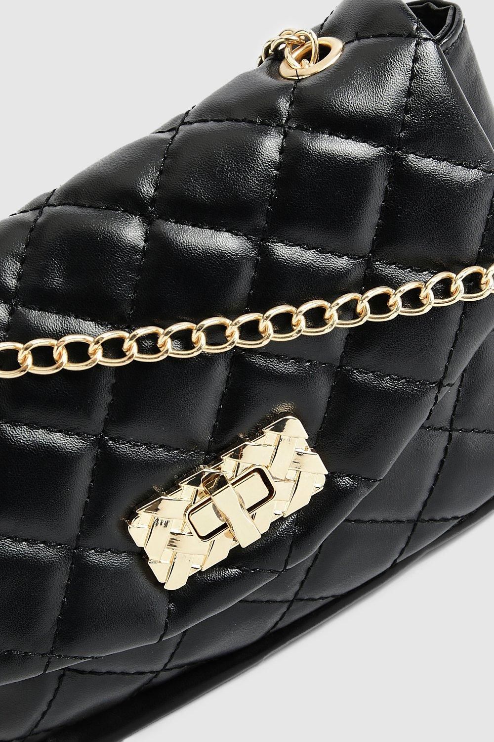 Lock Detail Basic Crossbody Bag - Image 4