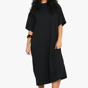Cotton Super Oversized Midi T-shirt Dress