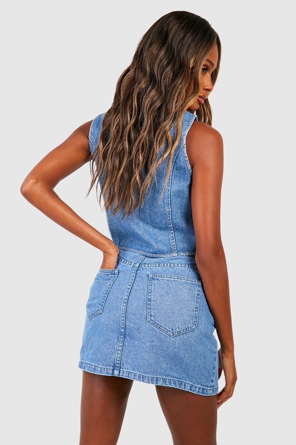 Longline Denim Waistcoat - Image 2