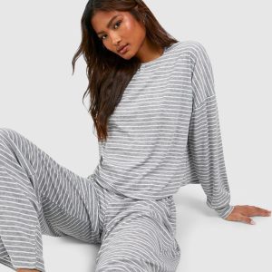 Tall Stripe Long Sleeve Top & Trousers Pyjama Set
