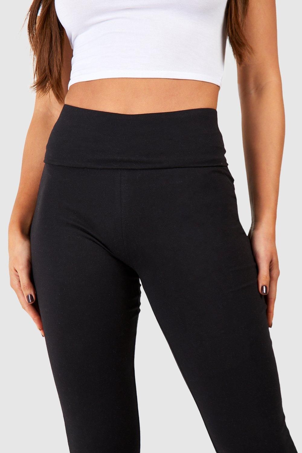 Tall Cotton Jersey Folded Waistband Yoga Flares - Image 4
