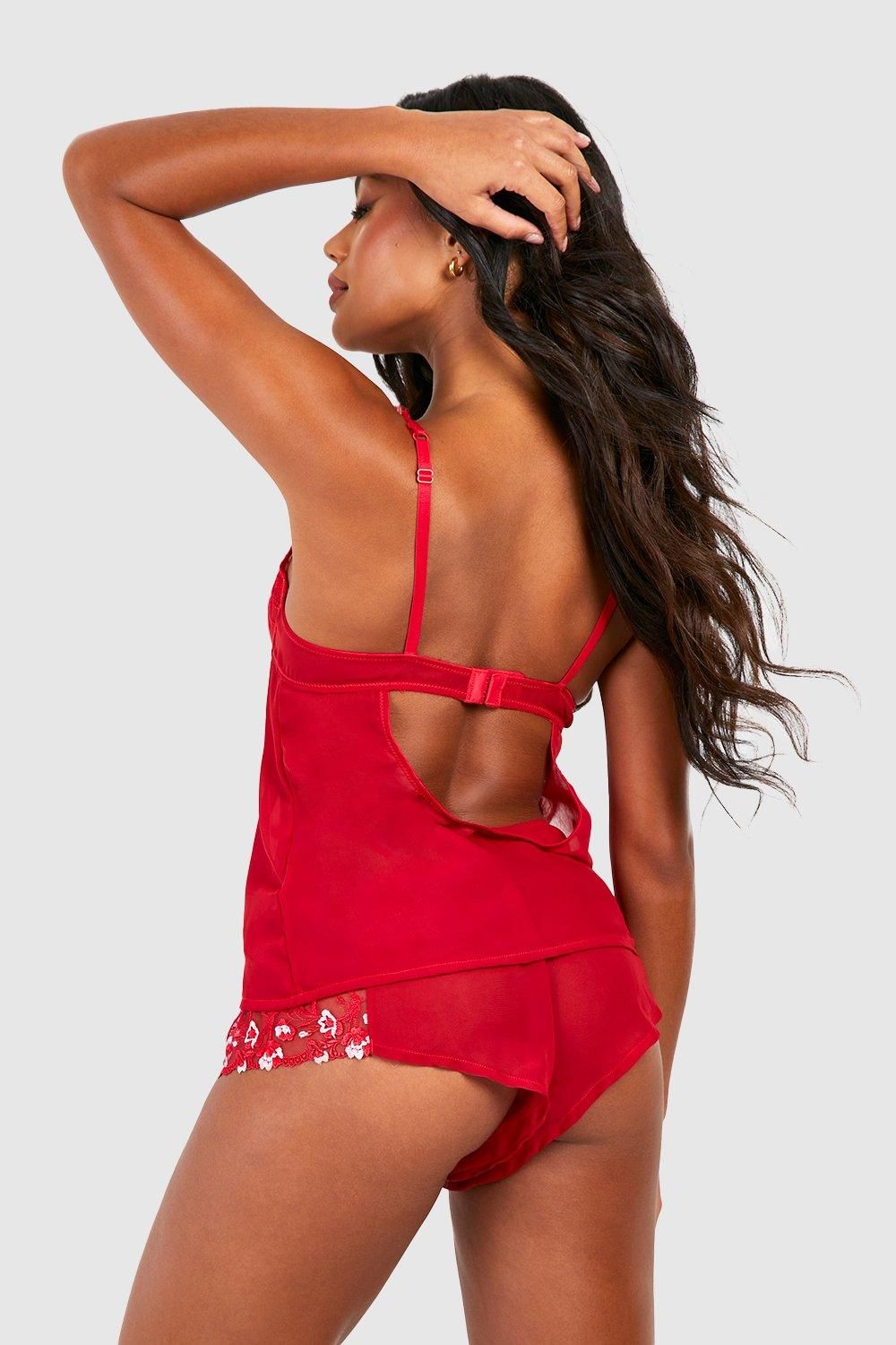 Floral Embroidered Mesh Cami - Image 2