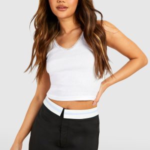 Contrast Waist Skort