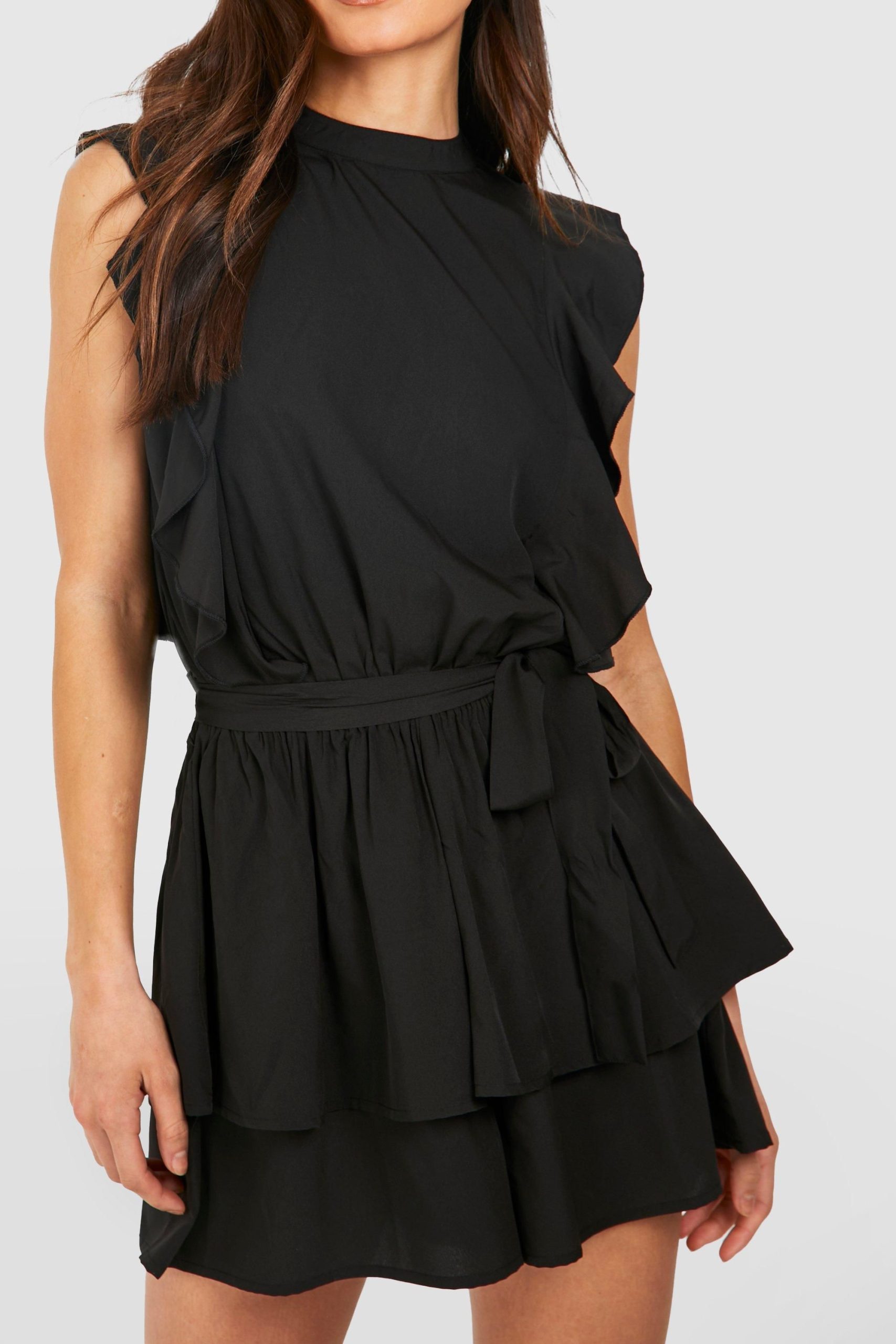 Tall Woven Ruffle Flippy Playsuit - Image 4