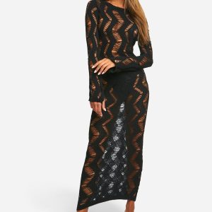 Ladder Scoop Back Maxi Dress
