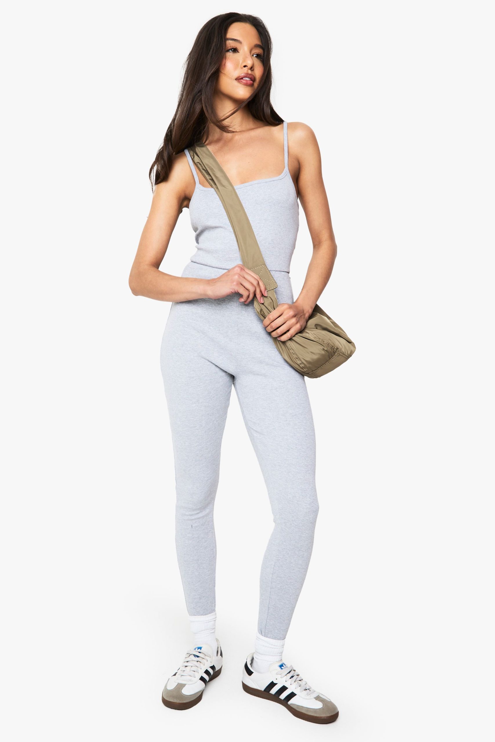 Cotton Rib Skinny Jumpsuit
