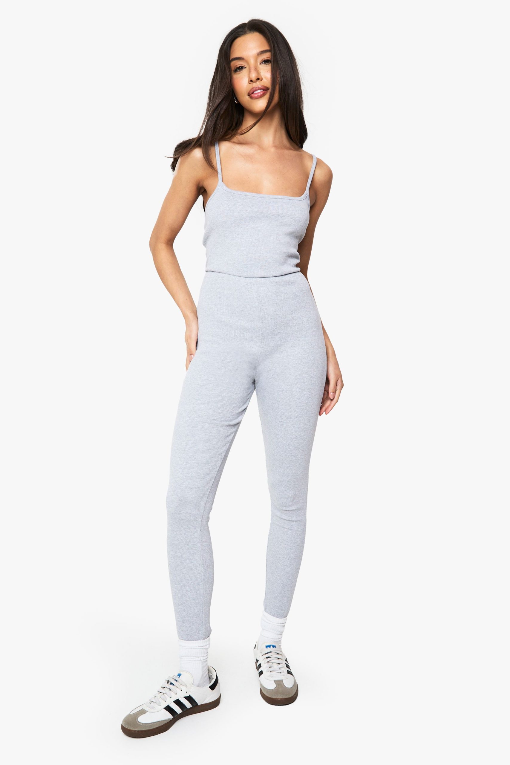 Cotton Rib Skinny Jumpsuit - Image 3