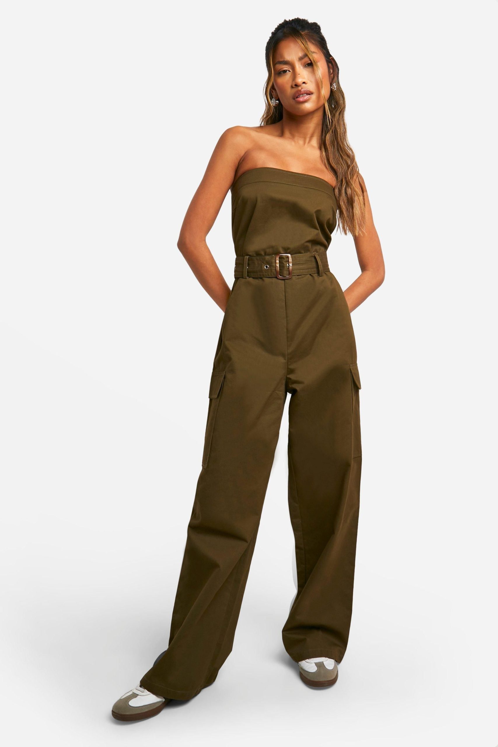 Utility Bandeau Belted Jumpsuit