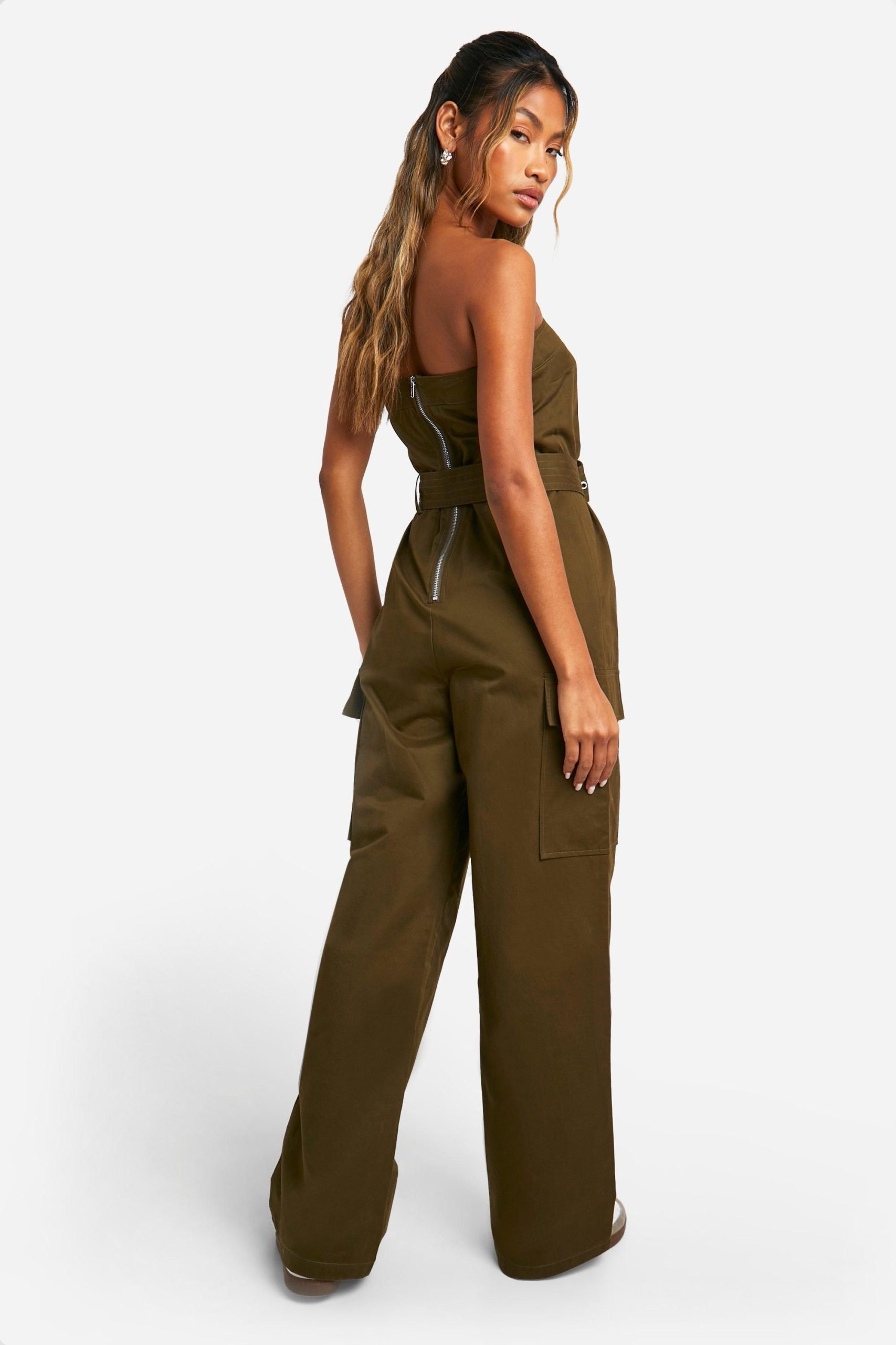 Utility Bandeau Belted Jumpsuit - Image 2