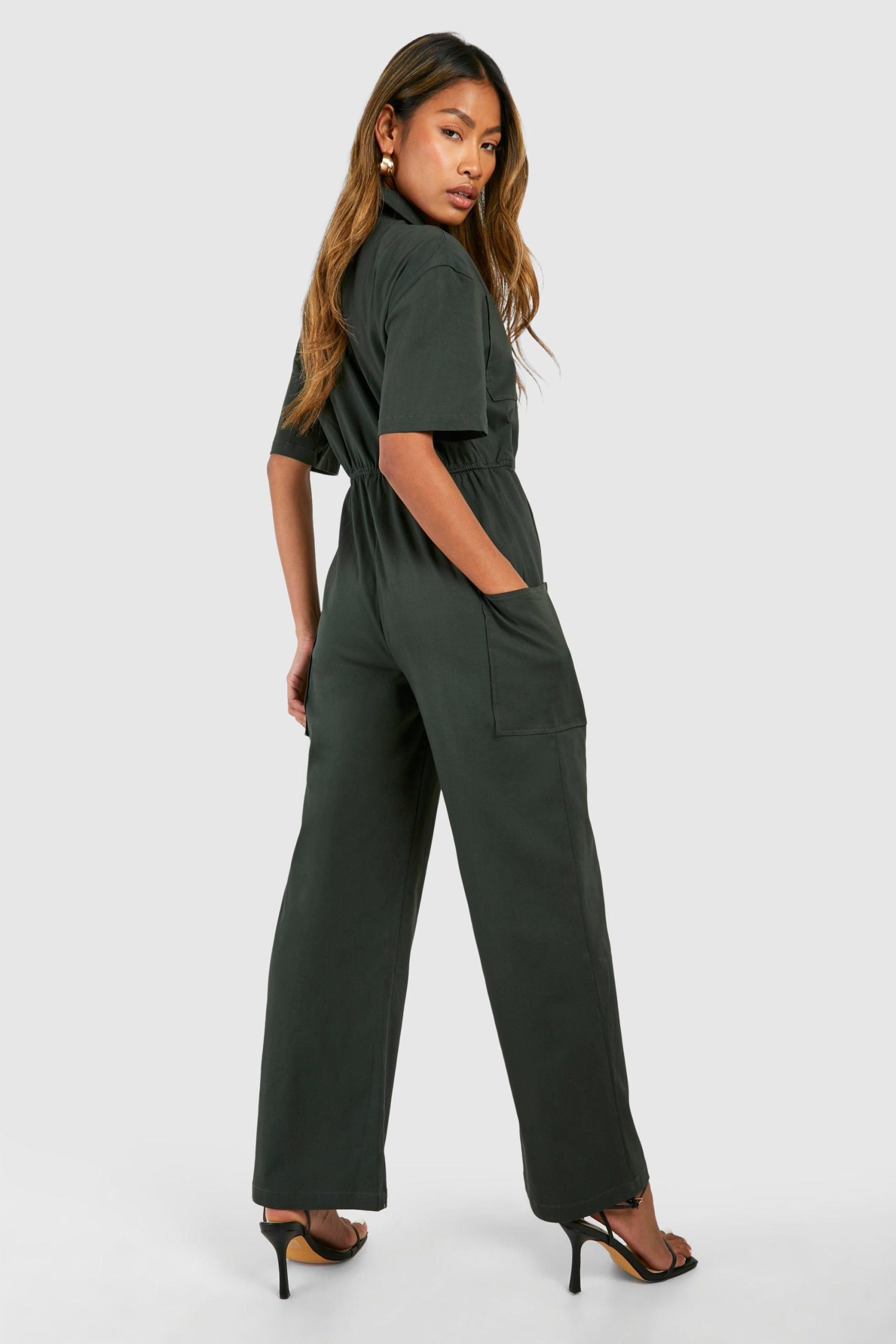 Cargo Woven Utility Jumpsuit - Image 2