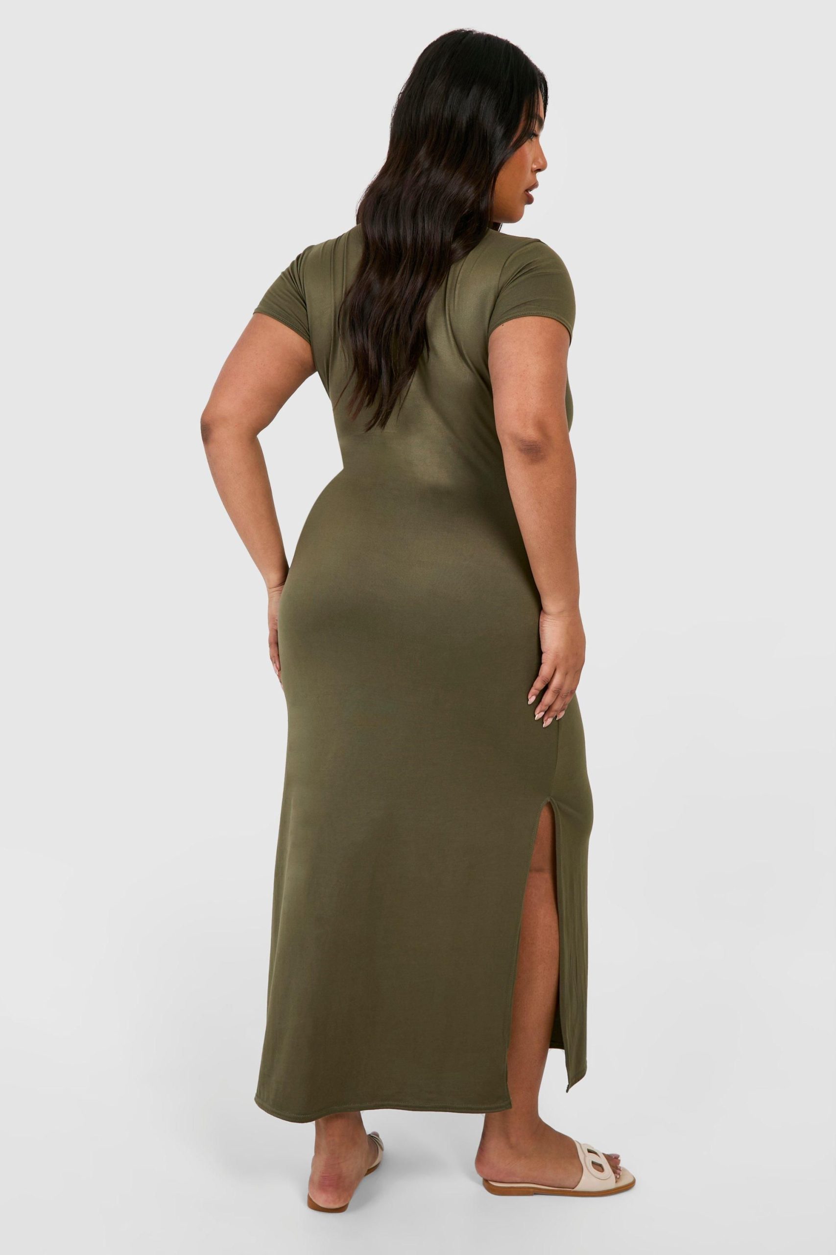 Plus Super Soft Jersey Twist Front Midaxi Dress - Image 2