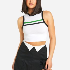 Twill Fold Over Detail Skorts
