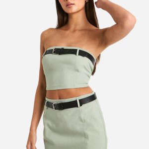 Belt Detail Mini Skirt