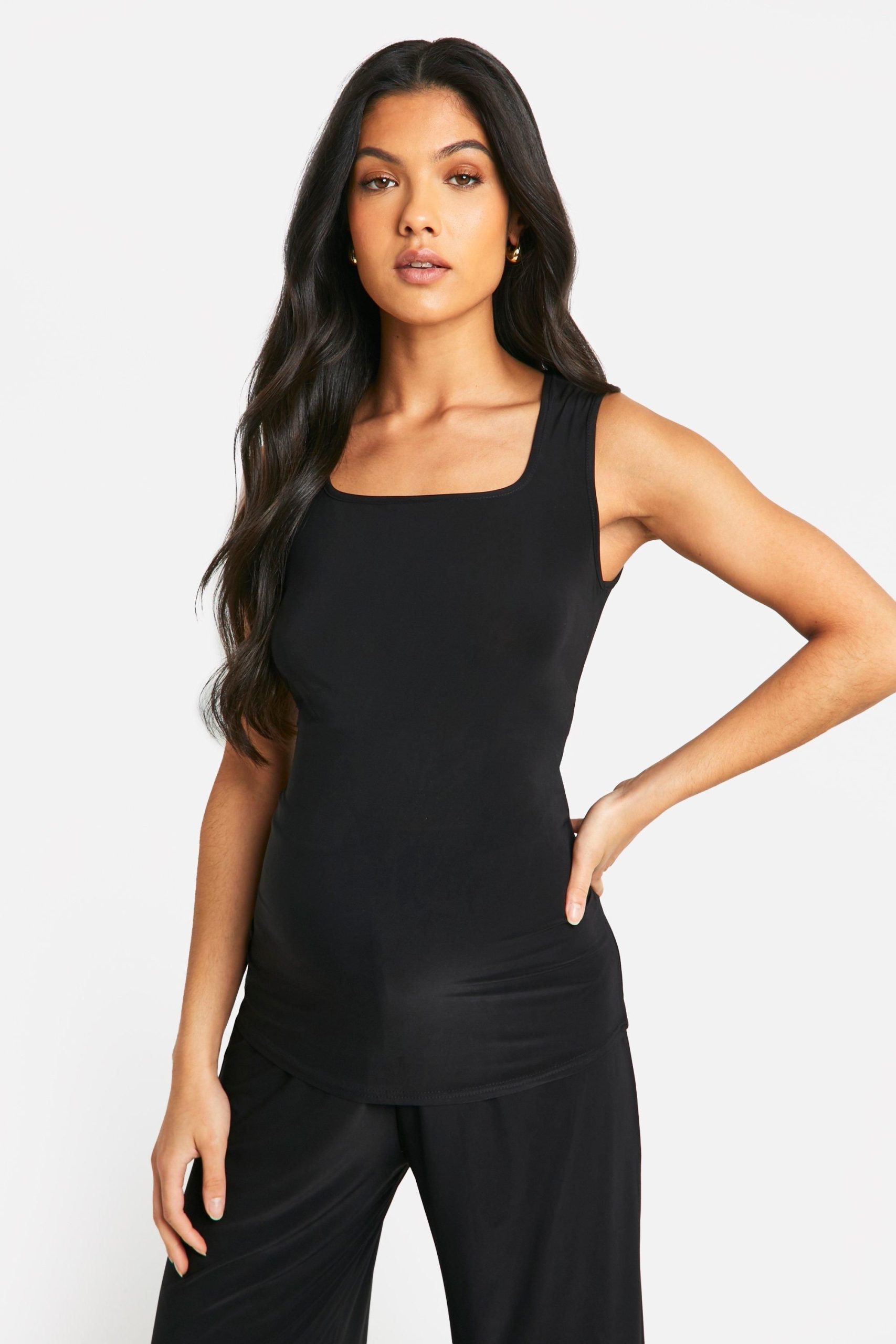 Maternity Soft Touch Square Neck Vest Top - Image 3