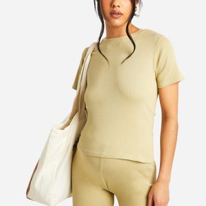 Maternity Ribbed High Waisted Cycling Shorts