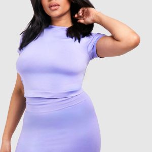 Plus Supersoft Premium Seamless Seam Detail Open Back Top