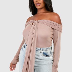 Plus Long Sleeve Keyhole Bodysuit