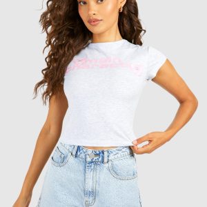 Main Character Printed Cap Sleeve Baby Tee