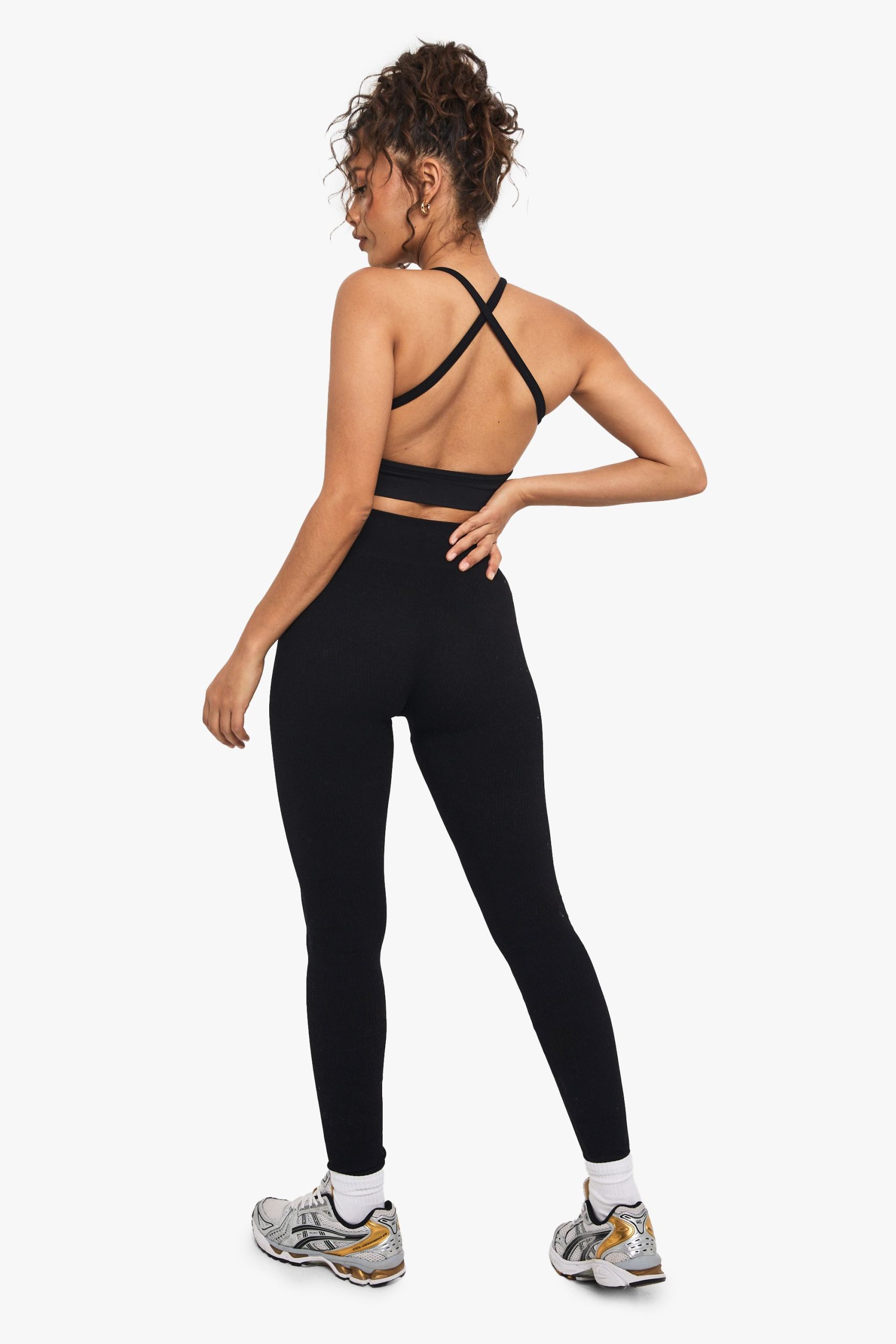 Boohoo Seamless Contour Rib Legging - Image 2