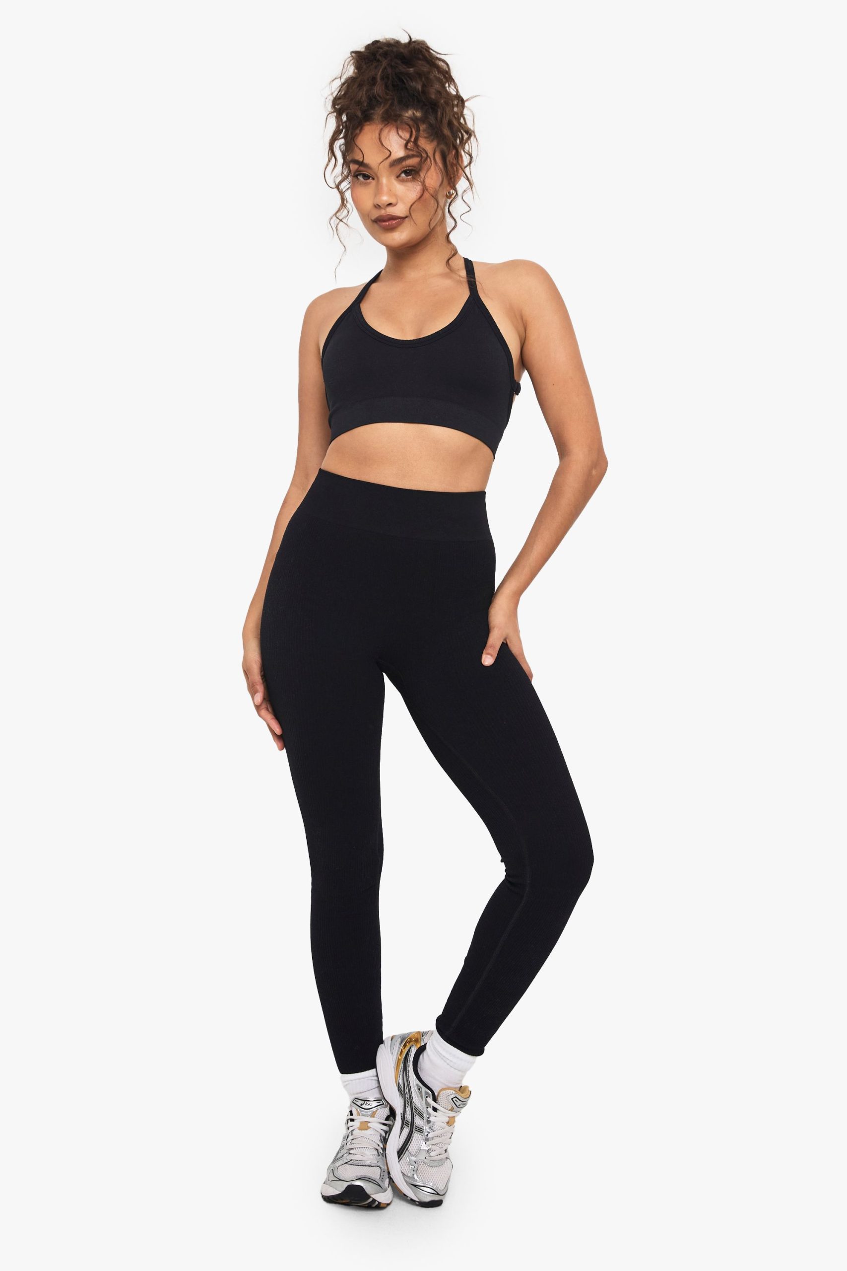Boohoo Seamless Contour Rib Legging - Image 3