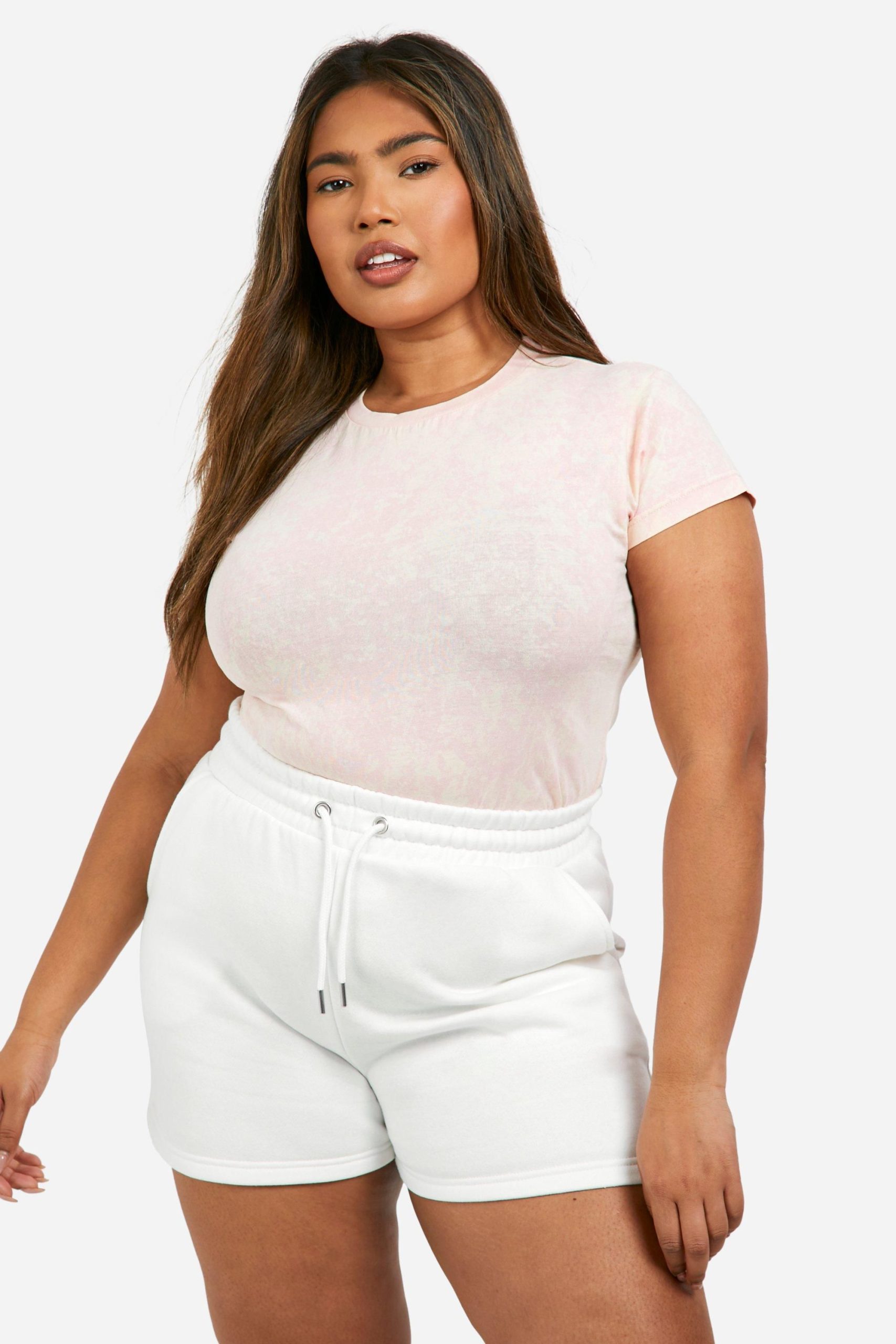 Plus Washed Crew Neck T-shirt