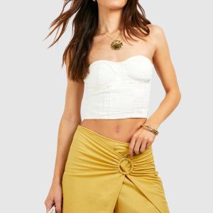 Tall Linen Look O Ring Skort