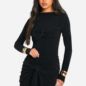 Double Slinky Knot Front Bodysuit