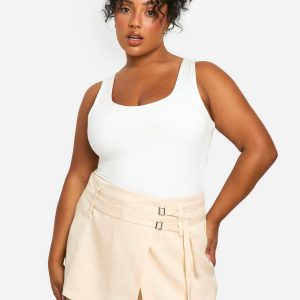 Plus Tailored Buckle Skort