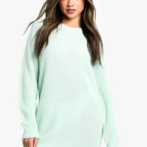 Basic Crew Neck Jumper Dress