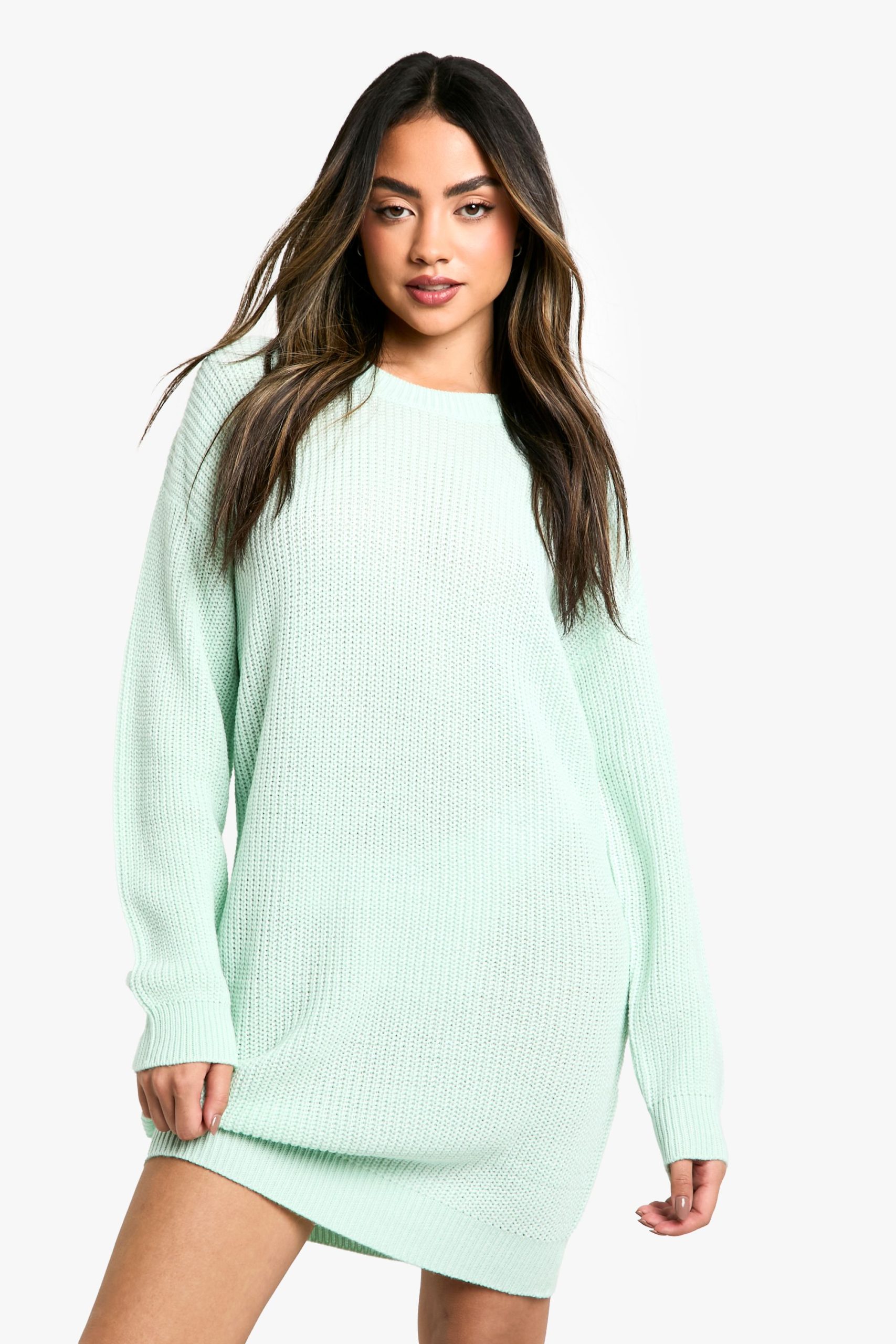Basic Crew Neck Jumper Dress