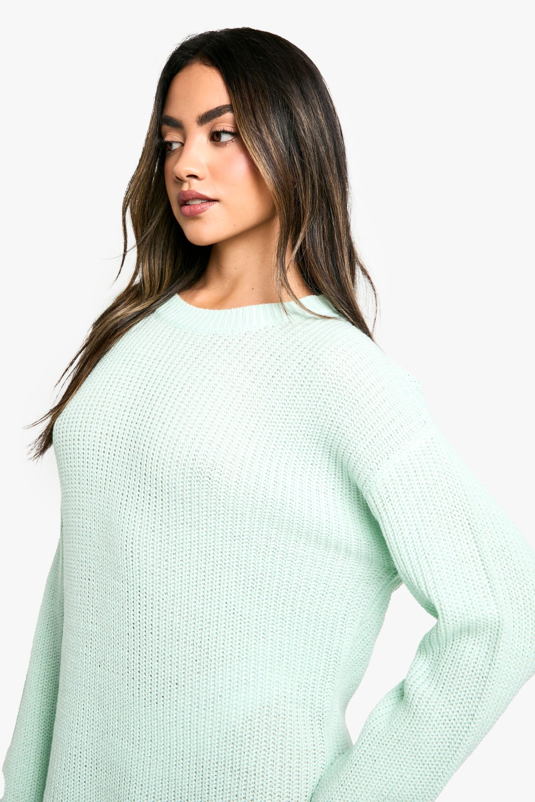 Basic Crew Neck Jumper Dress - Image 4