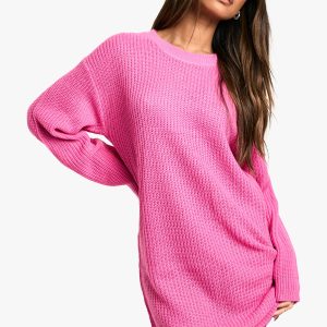 Basic Crew Neck Jumper Dress
