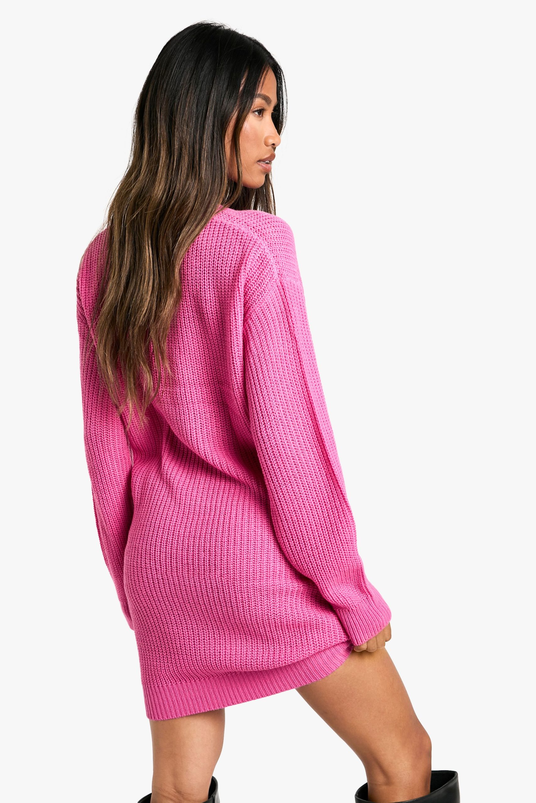 Basic Crew Neck Jumper Dress - Image 2