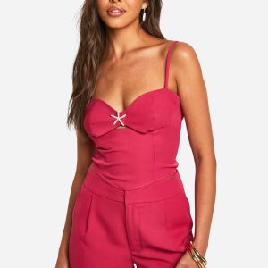 Diamante Starfish Trim Bralette