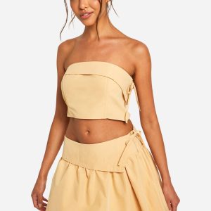Foldover Waistband Detail Mini Skirt
