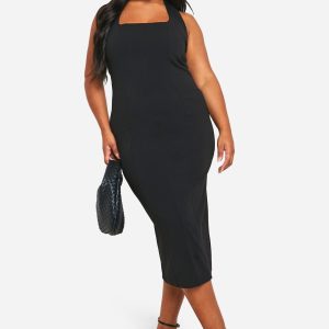 Plus Halterneck Midi Dress