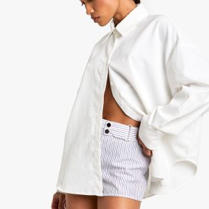 Tailored Pinstripe Micro Shorts